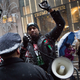 Black Lives Matter activist Hawk Newsome rallies activists in front of Trump Tower on Jan. 14, 2017, in New York City. (Kevin Hagen/Getty Images)